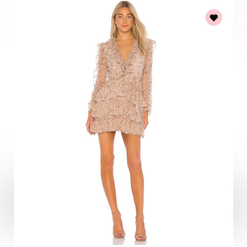 Alessia Frill Dress in Pebble Ditsy